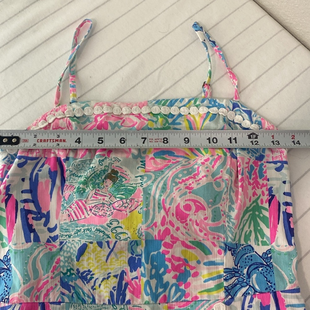 Lilly Pulitzer Jesse 00 Summer Remix Jesse Romper Skort Adjustable Straps Cotton - Picture 10 of 12